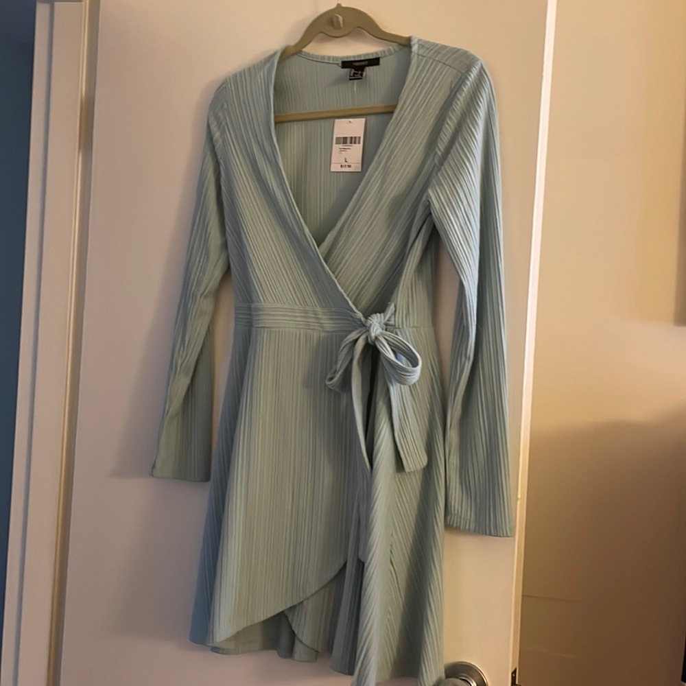 New with tags! Forever 21 blue wrap dress